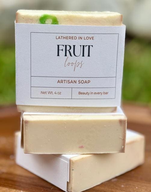 Fruit Loops - All Natural handmade cold process soap, Mother's Day gift, Party Favors, Bridal Shower, Baby shower and more