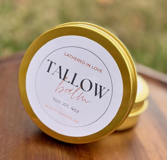 Tallow Balm , 100% Grass-fed tallow, Glass jar, Face and body moisturizer,