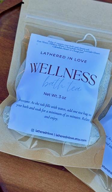 Wellness Bath Tea, Relaxation, Aromatherapy, Gifts, Relaxation