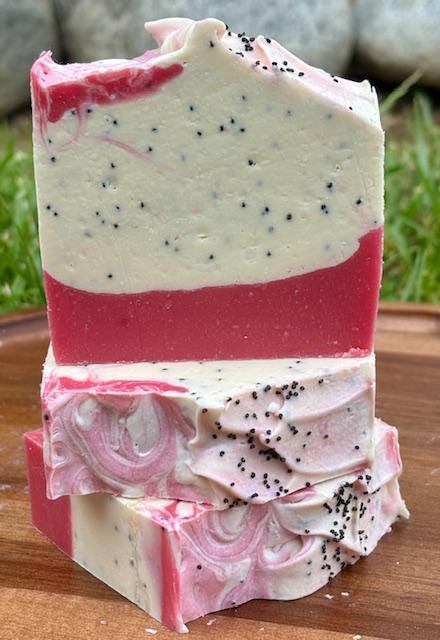 Dragon Fruit - All Natural handmade cold process soap, Mother's Day gift, Party Favors, Bridal Shower, Baby shower and more