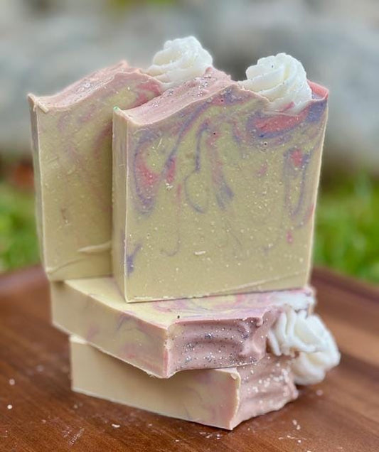 Birthday Cake - All Natural handmade cold process soap, Mother's Day gift, Party Favors, Bridal Shower, Baby shower and more