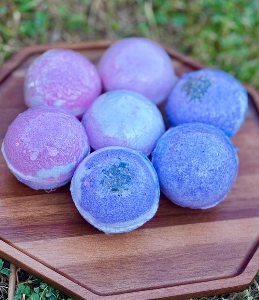 Natural Bath Bomb | Individually Wrapped 4.5oz Bath Bombs| Vegan| Spa Gift for her| Essential Oils Scented | Birthday Gift| Wholesale