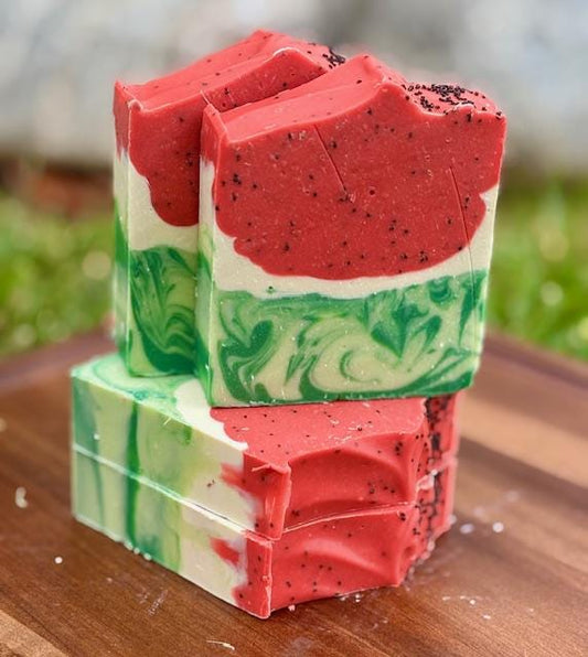 Watermelon Sugar - All Natural handmade cold process soap, Mother's Day gift, Party Favors, Bridal Shower, Baby shower and more