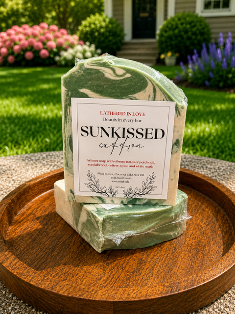 Sunkissed Saffron - All Natural handmade cold process soap, Mother's Day gift, Party Favors, Bridal Shower, Baby shower and more