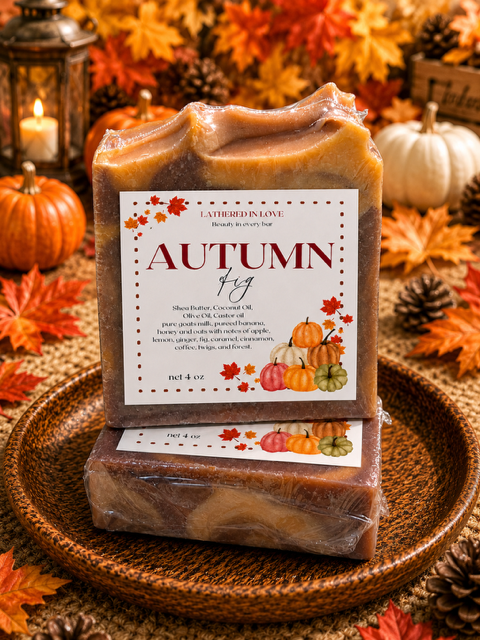 Autumn Fig- All Natural handmade cold process soap,