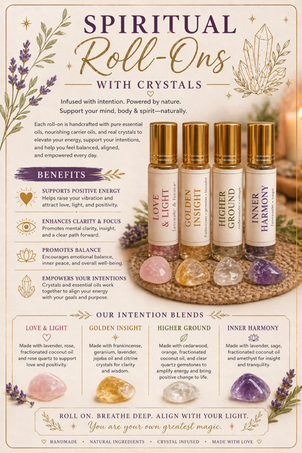 Spiritual Roll Ons - All Natural handmade cold process soap, Mother's Day gift, Party Favors, Bridal Shower, Baby shower and more