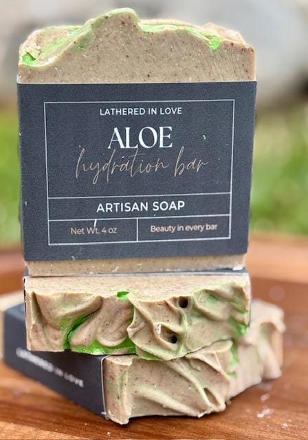 Aloe Hydrating bar - All Natural handmade cold process soap, Mother's Day gift, Party Favors, Bridal Shower, Baby shower and more