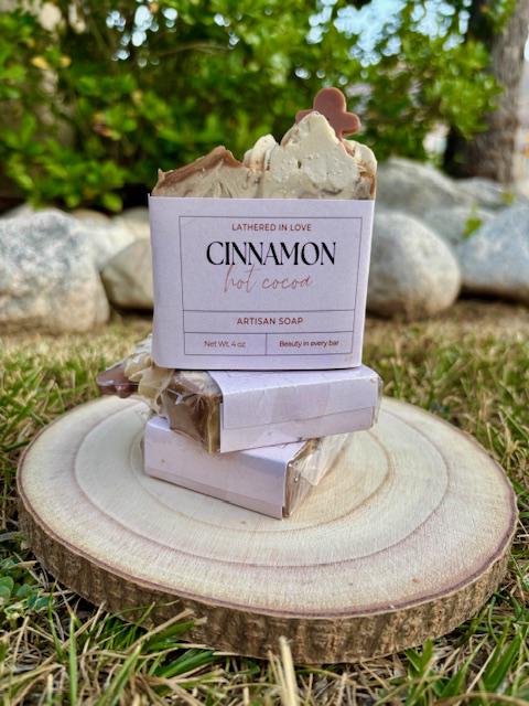 Cinnamon Hot Cocoa  - All Natural handmade cold process soap, Mother's Day gift, Party Favors, Bridal Shower, Baby showers, & more