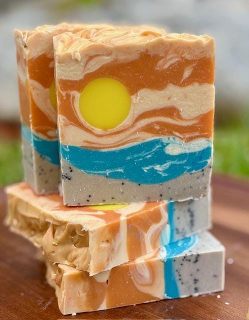 Sunset Dreams - All Natural handmade cold process soap, Mother's Day gift, Party Favors, Bridal Shower, Baby shower and more