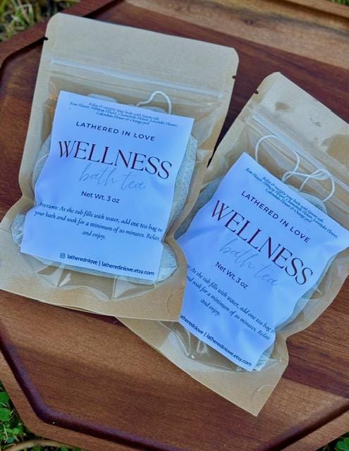 Wellness Bath Tea, Relaxation, Aromatherapy, Gifts, Relaxation