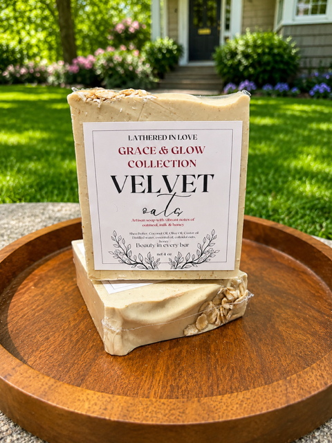 Velvet Oats - All Natural handmade cold process soap, Mother's Day gift, Party Favors, Bridal Shower, Baby shower and more