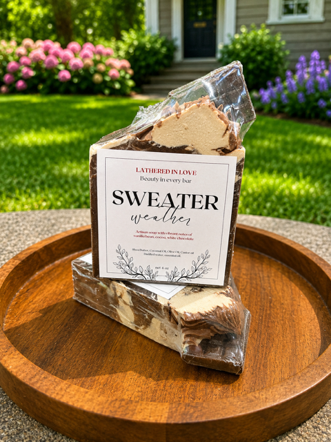Sweater Weather - All Natural handmade cold process soap, Mother's Day gift, Party Favors, Bridal Shower, Baby shower and more