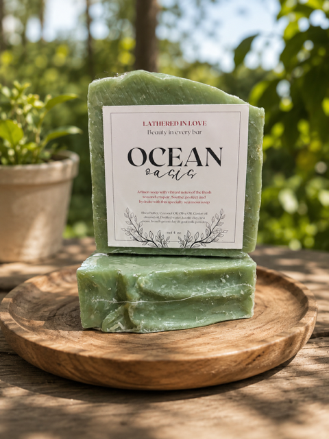 Ocean Oasis - All Natural handmade cold process soap, Mother's Day gift, Party Favors, Bridal Shower, Baby shower and more