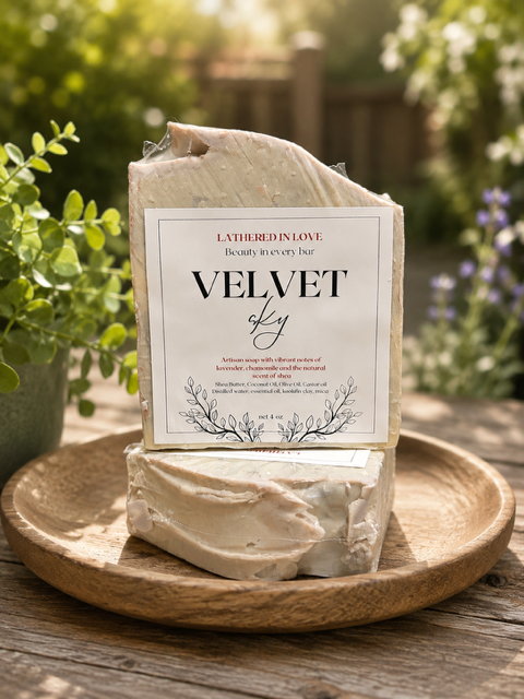 Velvet Sky - All Natural handmade cold process soap, Mother's Day gift, Party Favors, Bridal Shower, Baby shower and more