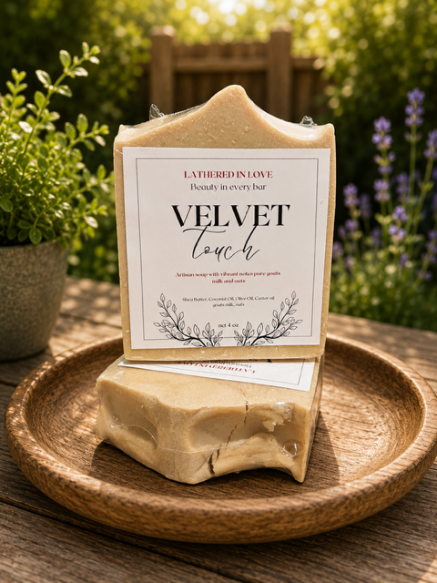 Velvet touch - All Natural handmade cold process soap, Mother's Day gift, Party Favors, Bridal Shower, Baby shower and more