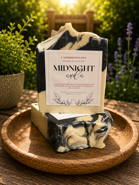 Midnight Suds - All Natural handmade cold process soap, Mother's Day gift, Party Favors, Bridal Shower, Baby shower and more