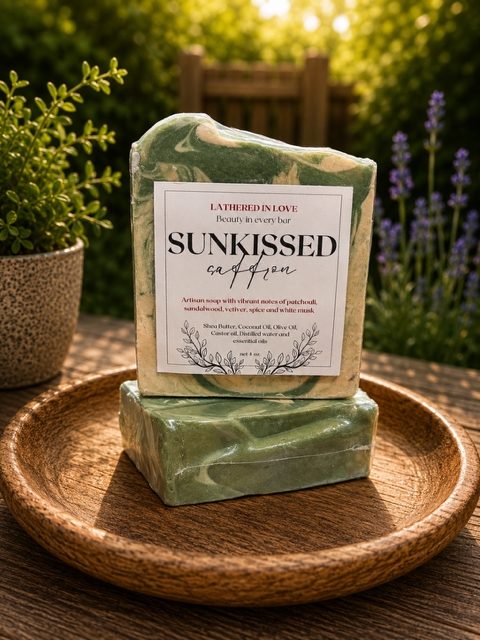Sunkissed Saffron - All Natural handmade cold process soap, Mother's Day gift, Party Favors, Bridal Shower, Baby shower and more