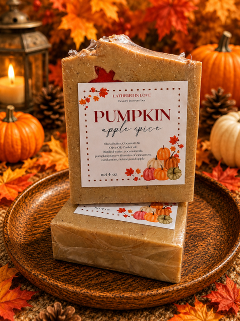 Pumpkin Apple  - All Natural handmade cold process soap,
