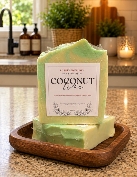 Coconut Lime - All Natural handmade cold process soap,