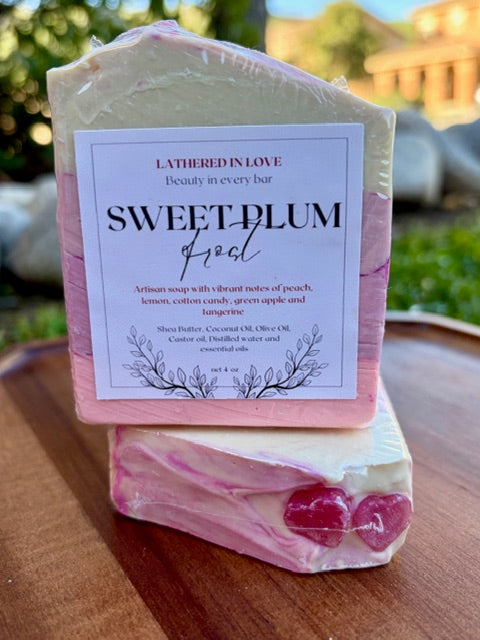 Sweet Plum Frost - All Natural handmade cold process soap, Mother's Day gift, Party Favors, Bridal Shower, Baby shower and more