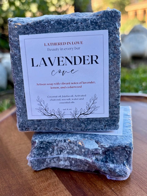 Lavender Cove Salt Bar - All Natural handmade cold process soap, Mother's Day gift, Party Favors, Bridal Shower, Baby shower and more