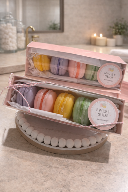 Macaron Soap set - All Natural handmade cold process soap, Mother's Day gift, Party Favors, Bridal Shower, Baby shower and more
